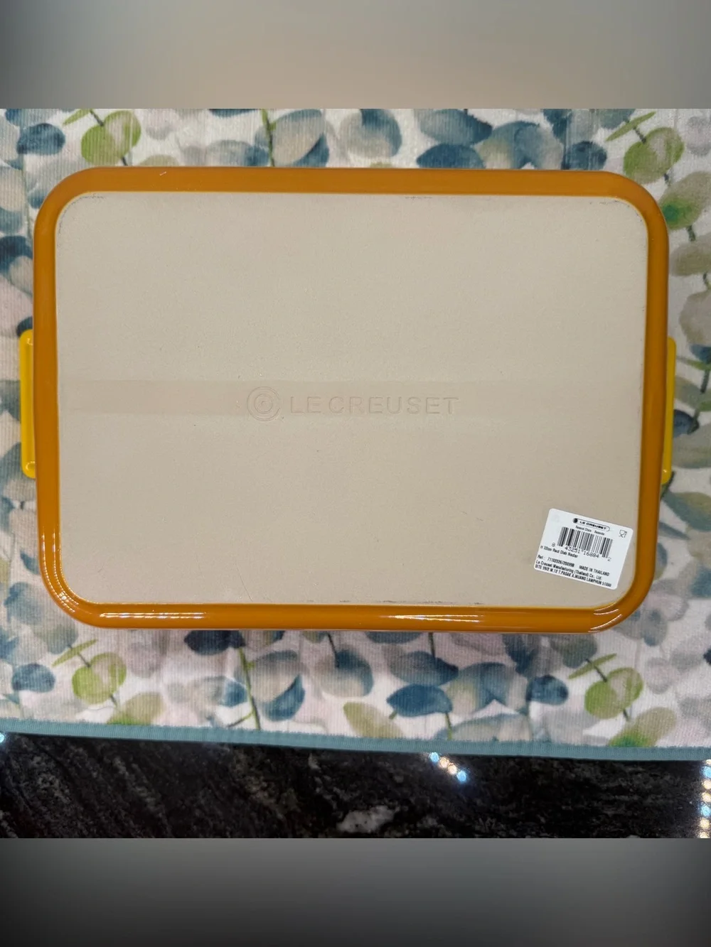NEW Le Creuset Heritage Rectangular Baking Dish 32cm 4 Qt Nectar Yellow